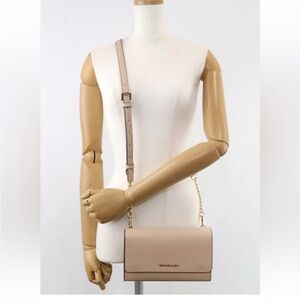 Michael Kors Tan Crossbody Bag with Gold Chain